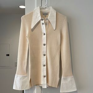 Ganni Melange Knit Top